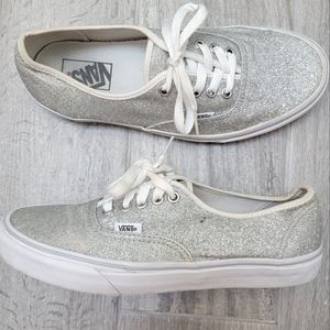 Vans Silver Glitter Sneakers 9.5
